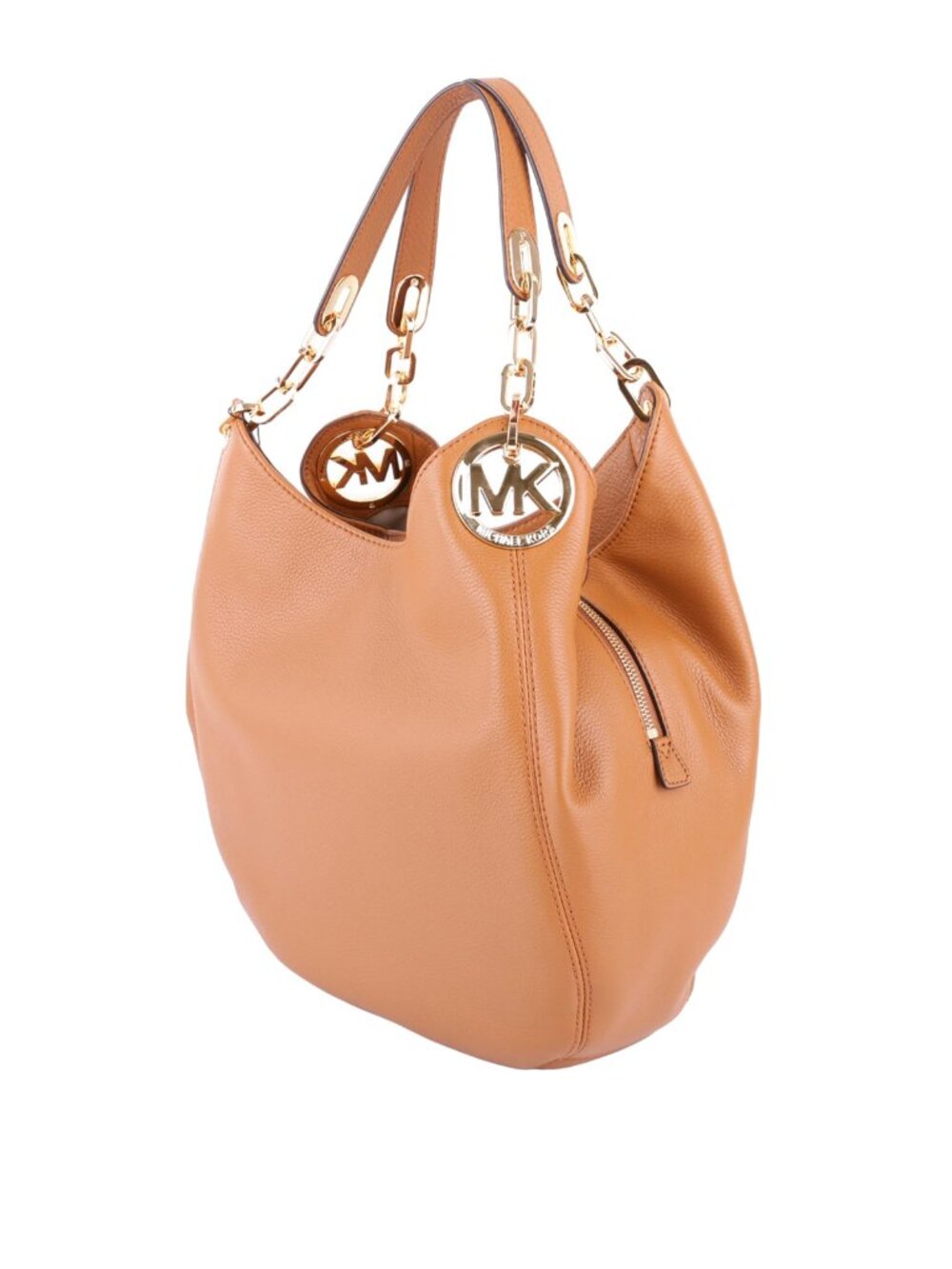 Like New Michael Kors Fulton Leather Shoulder Bag in "Acorn"